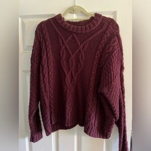 Aerie Chunky Knit Women’s Sweater Purple Size Small